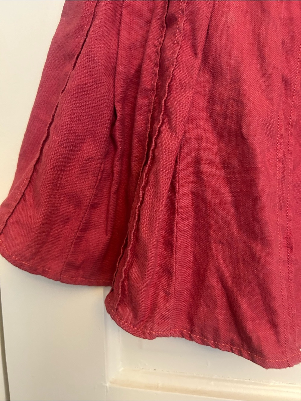 JJILL LINEN Skirt In Raspberry Pink - Picture 4 of 9